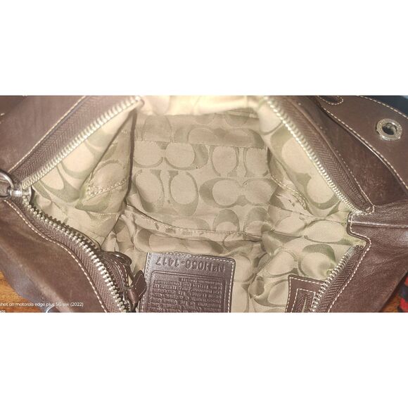 Vintage Coach 1417 East West Legacy Shoulder Bag in Brown Soft Leather 1417 - Picture 7 of 11